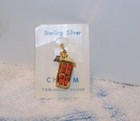 Sterling Silver Charm Vintage Florida Oranges Crate Nickle Tab