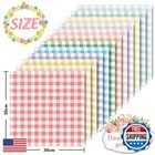 Whaline 24pcs Pastel Plaid Pattern Paper Colorful Scrapbook Paper Double-side