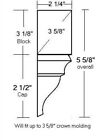 4 Crown Molding Inside Corner Blocks  crowncorners  Brand  Fits 3 5 8  Molding
