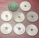 Lot Of 8 Washington State Sales Tax Tokens