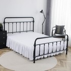 Bed Skirt Queen Size Ruffled Bed Skirt With Split Corners  12 Inch Drop Dust 