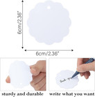 100pcs White Craft Scalloped Paper Gift Tags With String  2 4inch Blank Round Pa
