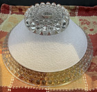 Vintage Art Deco White Textured Glass Accent Ceiling Light Shade Chain Hanging