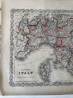 1855 Colton s Atlas Hand Colored Engraving Map Northern And Southern Italy