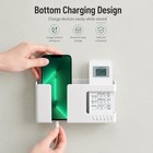 Strong Adhesive Wall Mount Phone Holder D3 Punch-free Bedside Phone Shelf White
