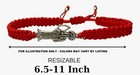 Santa Muerte Red black  Pulsera De Hilo Bracelet Holy Death Made In Mexico