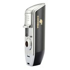 Black Cigarette Cigar Lighter With Punch Windproof 3 Jet Blue Flame Torch Gift