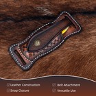 Leather Folding Blade Knife Sheath Belt Pocket Knives Case For Buck-xmas Gift