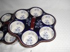 Temp-tations By Tara Dark Blue Old World Fall Muffin Cupcake  Ceramic Pan Nib