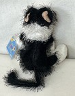 New Ganz Webkinz Plush Black   White Cat Retired Sealed Code Hm016