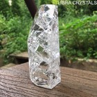 Crackle Quartz Crystal Tower Rainbow Fire Quartz Point Polished Generator Chip