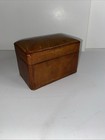 Vtg 2 Deck Playing Card Holder W 2 Sets Of Card  Leather School Florence Italy