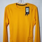 Under Armour Heatgear Shirt Mens Large Yellow Compression Long Sleeve Athletic 