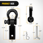 Shackle Hitch Receiver 2inch 45000 Lbs Breaking Strength 3 4  D Ring Shackle W t