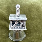 Dreidel Sterling Silver 925 Hanukkah Judaica Spinner Israel Hebrew With Stand