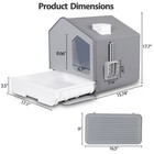 Extra Large Enclosed Cat Litter Box With Mat Litter Scoop Odor Control Grey