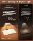 Led Book Light 90 Hrs Lasting Rechargeable Reading Light 5 Amber Color Dimming