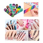50pcs Assorted Color Nail Art Tool Mini Nail Files Double Sided Emery Boards 