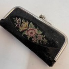 Vintage 5 Piece Manicure Set In Black Leather Embroidered Case Germany