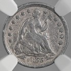 1855  H10c Liberty Seated Half Dime  Ngc Fine Details  cleaned    8404748-050