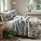 New Anthropologie Cotton Floral Reversible Queen   King Bedding Quilt   Sham Set