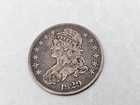 1829  Edged Capped Bust Silver Half Dollar   Fine Condition  Original Raw Silver