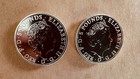Two   2   2016 Britannia 2 Ounce  9999 Silver Lion Of England Coins Blast White