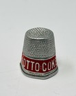 Vintage Metal Coke Thimble     Otto Coke     Collectible Red Logo