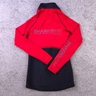 Sharkskin Performance Wear Long Sleeve Top Mens Xs Diving Black Red Half Zip Guc