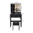 Modern Small Vanity Desk Featuring 3 Modes Led Lighting W adjustable Brightness