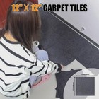 Peel   Stick Carpet Tiles 12x12 Inch - Premium 10 Pack  Dark Gray