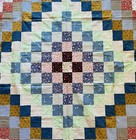 New Cotton Patchwork Quilt Top  86  X 92   Around The World  W-j