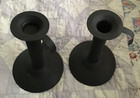 Pair 7    Hog Scraper Candlesticks  Push-up Metal Candle Holder Primitive