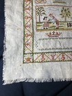Vtg  needles   Hoop  Cross Stitch Colonial Sampler Alphabet Hand Made 14    X 18   