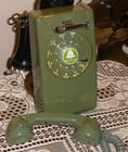 Excellent Vintage Western Electric Green Classic Rotary Dial Wall Phone  Works 