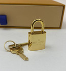 Louis Vuitton Padlock Lock 2 Key Brass Shinny Gold Number 315