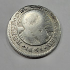 1831 Cr Costa Rica 1 2 Real San Jose Counterstamp Central American Republic  v42