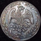 1883 Go-br Mexico 8 Reales   Very Light Multi-color Toning   Big Silver Rainbow