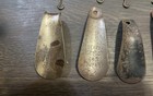 Vintage Lot 10 Metal Shoe Horns With Various Advertising Store Brands Some Blank