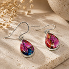 Pink Copper Turquoise Earrings 925 Sterling Silver Handmade Lovely Earring Rk 