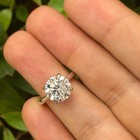 Handmade Diamond Ring 2 Carat Igi Lab Created Round Cut 14k White Gold E F Vvs2