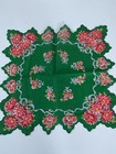 Vintage Ladies Hankies Lot Of 8 - Shades Of  Green - Great Condition