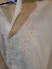 Barong Tagalog Embroidered Collar Beige L-xl  Vintage