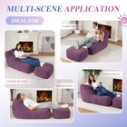  Giant Bean Bag Chairs For Adults With Ottoman storage Pocket  Big Teddypurple