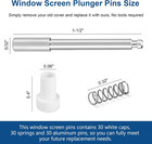 30 Pack Window Screen Plunger Latches 5 32 X 1-1 2  Plunger Retainer Pins F