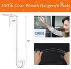 2-pack 12 Clear Wreath Hangers  Non-scratch Over-the-door Hooks For Holiday Deco