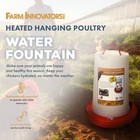 Farm Innovators Hpf-100 Heated Plastic Hanging Poultry Water Fountain open Box 
