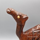 Vintage Hand-carved Wooden Brown Camel Figurine  9 5  Tall  6  Long
