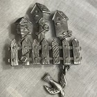Vintage Pewter Spoont 4189 Birdhouse Brooch Pin Jewelry Xr-10