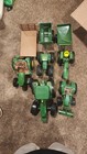 John Deere Farming Set Metal   Plastic Bundle Good Condition Tractors   Figures